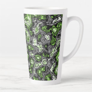 Caneca De Café Latte Orgulhoso Groovy Trippy Grungy Funky Abstrato Agên