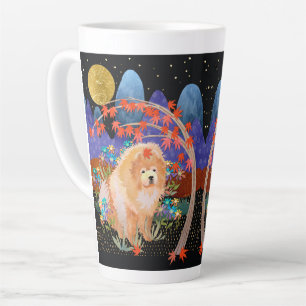 Caneca De Café Latte ORIGAMI AUTUMN Chow Wound design