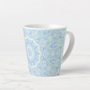 Caneca De Café Latte Ornamentado Colorido Psicodélico Hippie Mandala