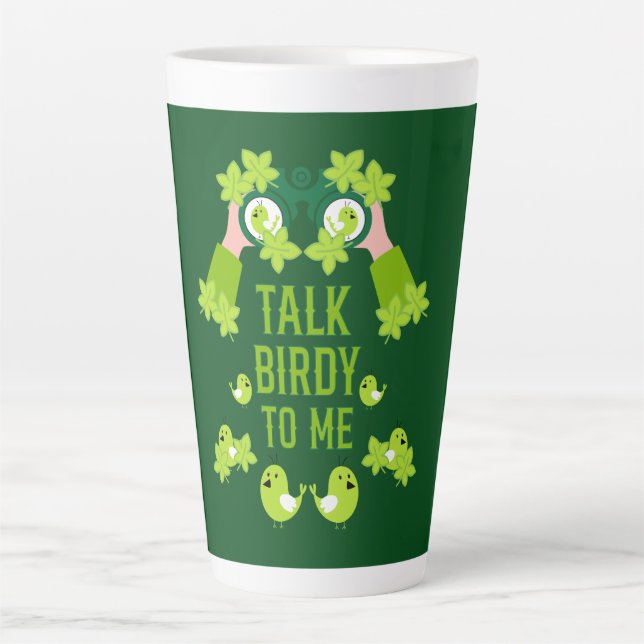 Caneca De Café Latte Ornithologist Birdwatcher (Frente)