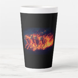 Caneca De Café Latte Os Cães Do Inferno Estão Em Movimento