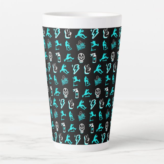 Caneca De Café Latte Os melhores Patinetes do Freestyle Pro (Frente)