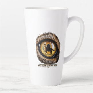 Caneca De Café Latte Os Olhos de um Gato Nunca Mentem