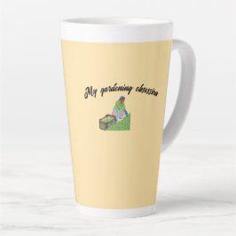 Caneca De Café Latte Osessão de jardinagem