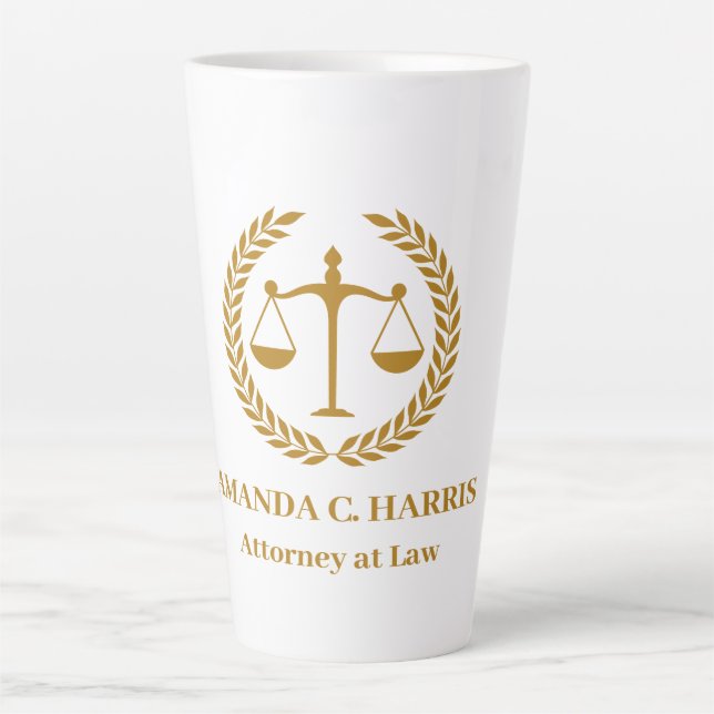Caneca De Café Latte Ótimo para Advogados, Procuradores, Juízes, Assist (Frente)