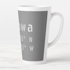 Caneca De Café Latte Ottawa Ontario Latitude & Longitude