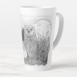 Caneca De Café Latte Otter por Lago