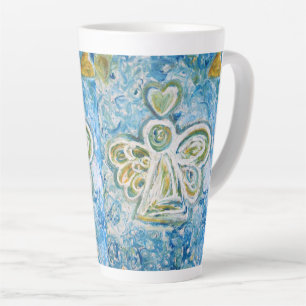 Caneca De Café Latte Ouro Blue Guardian Angel Latch Cup Personalizado