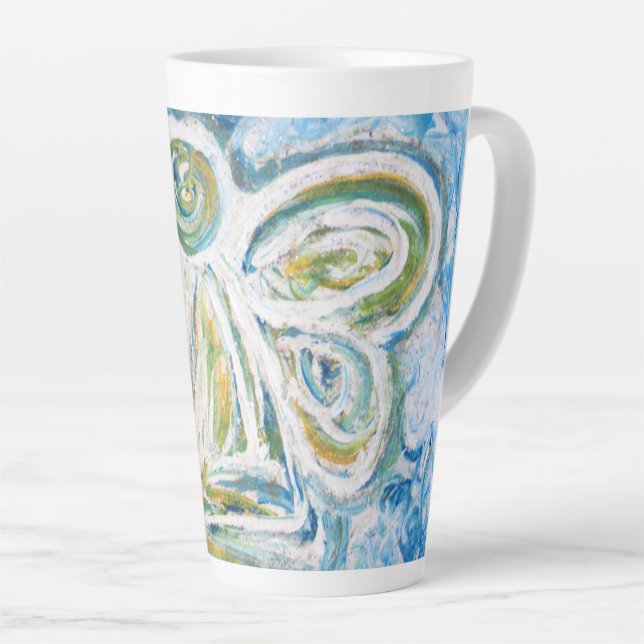 Caneca De Café Latte Ouro Blue Guardian Angel Latg Cup (Ângulo direito)