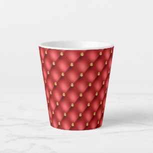 Caneca De Café Latte Ouro Diamante Leve Lúpida Lúpulo Vermelho Lata Ver