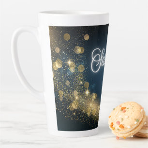 Caneca De Café Latte Ouro disparando surpresa estelar