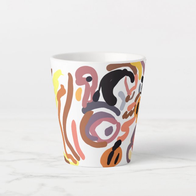 Caneca De Café Latte outono de Ação de Graças (Frente)