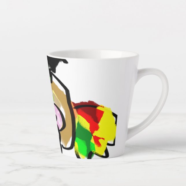 Caneca De Café Latte outono do rato (Direita)