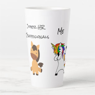 Caneca De Café Latte Outros Profissionais de RH Eu Unicórnio Recursos H
