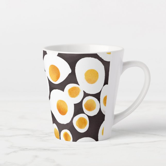 Caneca De Café Latte Ovos fritos para o café da manhã (Direita)