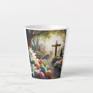 Caneca De Café Latte Ovos/Páscoa/Lilly