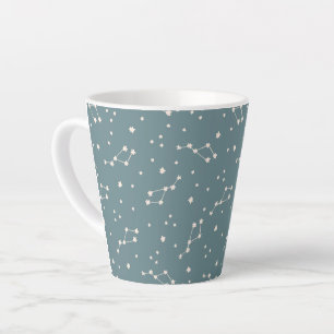 Caneca De Café Latte Padrão Céu de Constelação de Corte