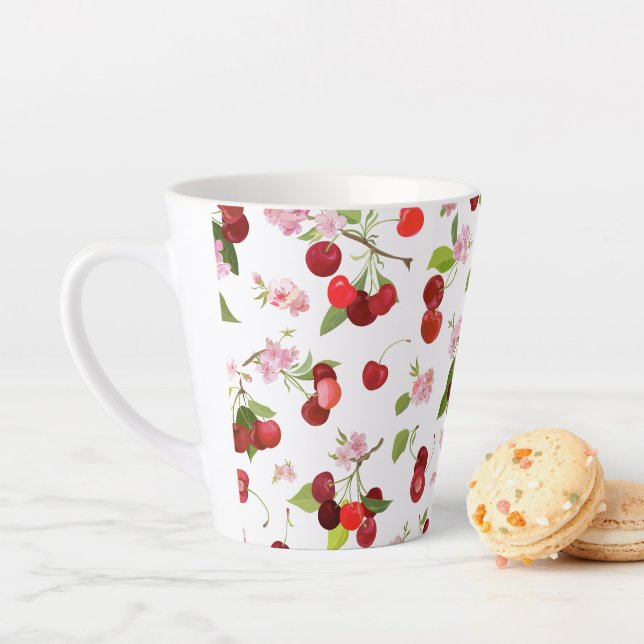 Caneca De Café Latte Padrão Cherry 1 (In Situ)