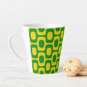 Caneca De Café Latte Padrão da Calçada de Ipanema, Padrão de Praia, Bra
