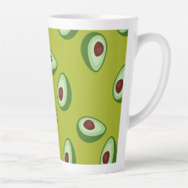 Caneca De Café Latte padrão de abacates