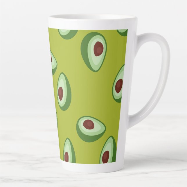 Caneca De Café Latte padrão de abacates (Direita)