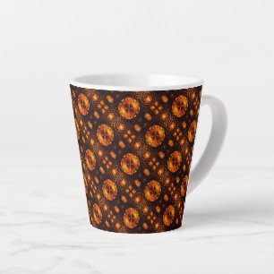 Caneca De Café Latte Padrão de Arte Abstrata Boho Elegante Moderno Dour