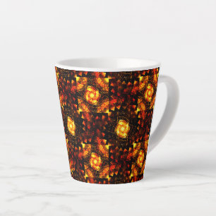 Caneca De Café Latte Padrão de Arte Abstrata Boho Elegante Moderno Dour