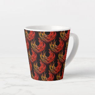 Caneca De Café Latte Padrão de Arte Abstrata Elegante Boho Moderno Fofo
