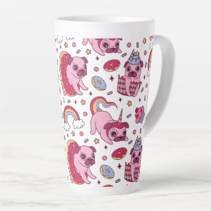 Caneca De Café Latte Padrão de cachorro fofo para amantes de cães