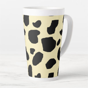 Caneca De Café Latte Padrão de cor da pele de animal vaca Design