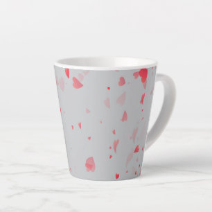 Caneca De Café Latte Padrão de Corações 37