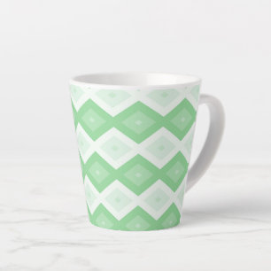 Caneca De Café Latte padrão de diamante verde maçã