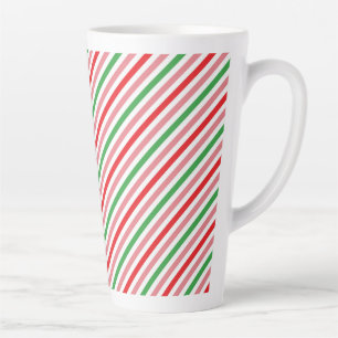 Caneca De Café Latte Padrão de Grelha de Verão de Melancia-56206