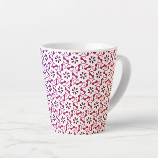 Caneca De Café Latte Padrão de latte bonito e contínuo
