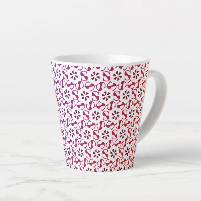 Caneca De Café Latte Padrão de latte bonito e contínuo (Ângulo direito)