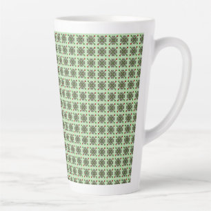 Caneca De Café Latte Padrão de Mandala Floral