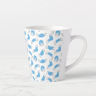 Caneca De Café Latte Padrão de máscara médica