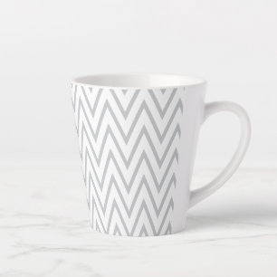 Caneca De Café Latte Padrão de motivos simplificados 8