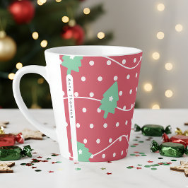 Caneca De Café Latte Padrão de natal doce