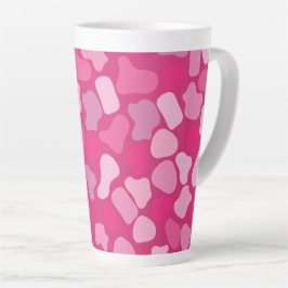 Caneca De Café Latte Padrão de Pedra Rosa-