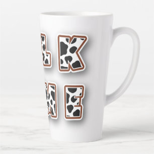 Caneca De Café Latte Padrão de vaca da hora do leite