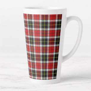 Caneca De Café Latte Padrão de Verificação de Castanho Vermelho xadrez