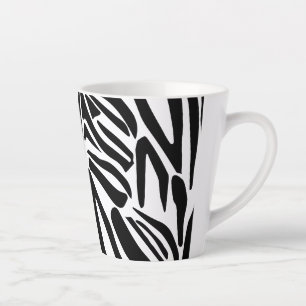 Caneca De Café Latte Padrão de zebra