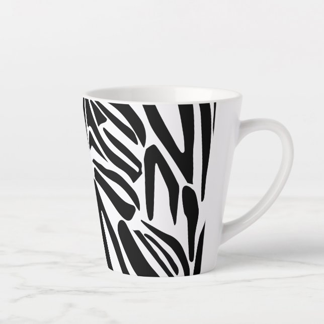 Caneca De Café Latte Padrão de zebra (Direita)
