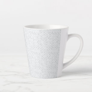 Caneca De Café Latte Padrão Elegante Minimalista Escolar