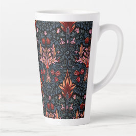 Caneca De Café Latte Padrão Escuro Cabeça de Cobra William Morris