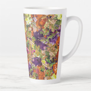 Caneca De Café Latte Padrão Floral Rustic Chic Fall