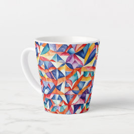 Caneca De Café Latte Padrão geométrico de abstrato 23 - Lata