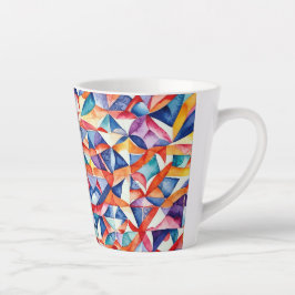 Caneca De Café Latte Padrão geométrico de abstrato 23 - Lata