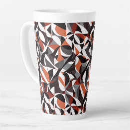 Caneca De Café Latte Padrão geométrico de abstrato 32 - Lata